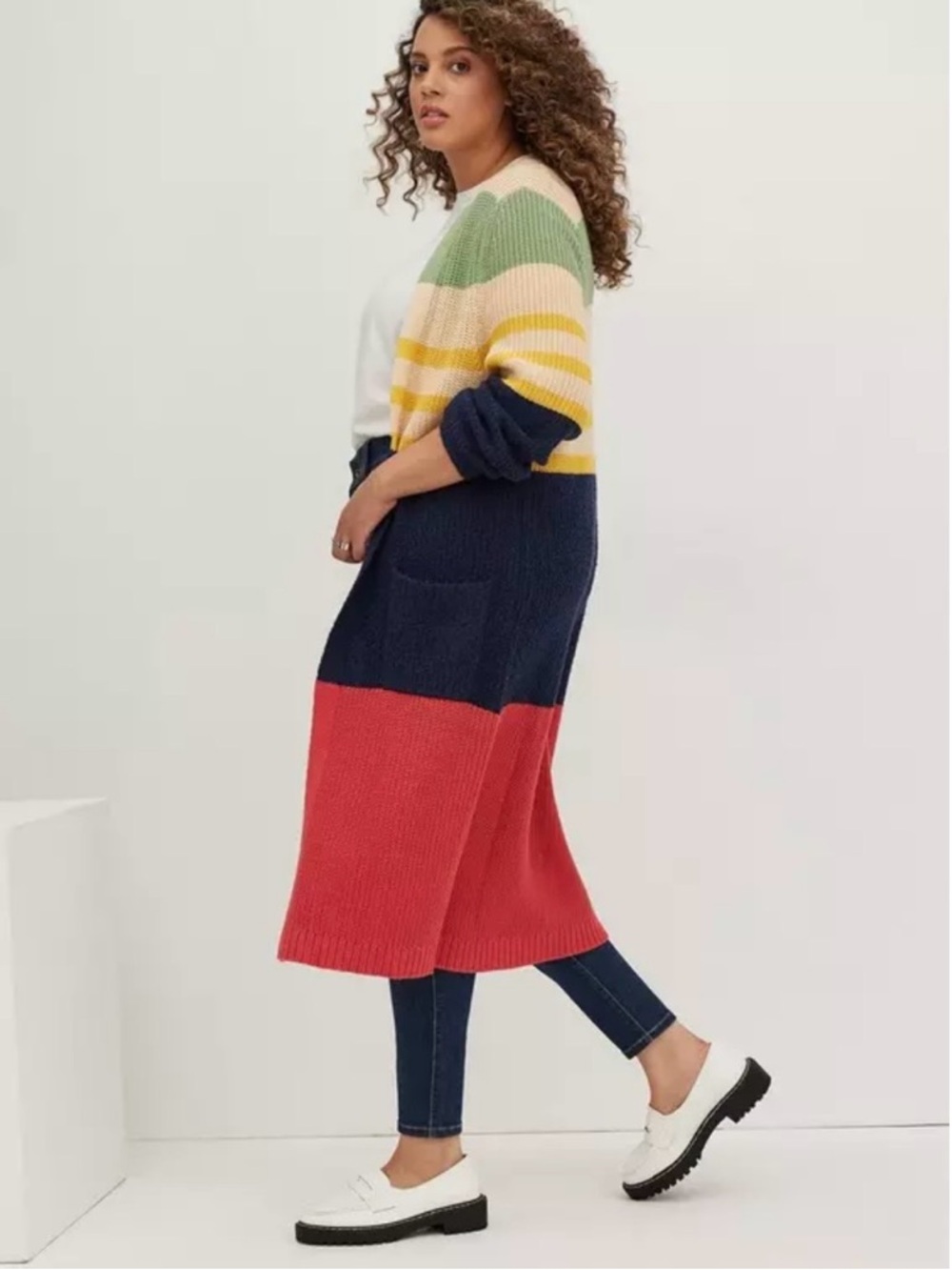 Torrid Colorblock Knit Midi Skirt - Multicolor